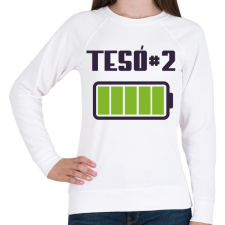 PRINTFASHION Tesó #2 - Női pulóver - Fehér női pulóver, kardigán