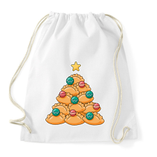 PRINTFASHION Tészta karácsonyfa - Sportzsák, Tornazsák - Fehér tornazsák