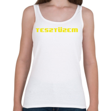 PRINTFASHION Tesztüzem - Női atléta - Fehér női trikó