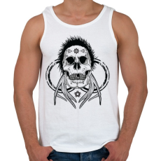 PRINTFASHION Tetkó koponya - Férfi atléta - Fehér