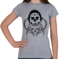 PRINTFASHION Tetkó koponya - Női póló - Sport szürke