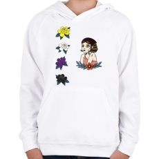 PRINTFASHION Tetoválás - Gyerek kapucnis pulóver - Fehér