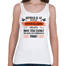 PRINTFASHION Tetoválások nélkül - Fekete - Női atléta - Fehér