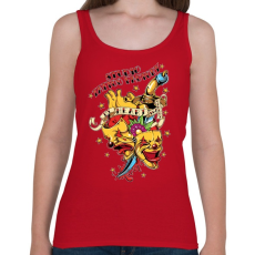 PRINTFASHION Tetováló gyár - Női atléta - Cseresznyepiros