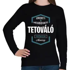 PRINTFASHION Tetováló prémium minőség - Női pulóver - Fekete női pulóver, kardigán