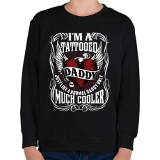 PRINTFASHION Tetovált apa - Gyerek pulóver - Fekete