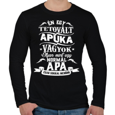 PRINTFASHION Tetovált Apuka - Férfi hosszú ujjú póló - Fekete férfi póló