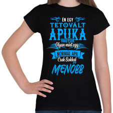 PRINTFASHION Tetovált apuka - Női póló - Fekete női póló