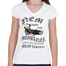 PRINTFASHION tetovált.b - Női V-nyakú póló - Fehér