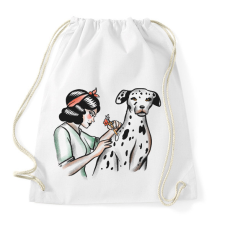 PRINTFASHION Tetovált dalmata - Sportzsák, Tornazsák - Fehér tornazsák