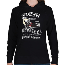 PRINTFASHION tetovált.w - Női kapucnis pulóver - Fekete