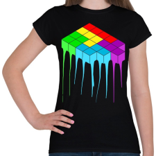 PRINTFASHION Tetris - Női póló - Fekete női póló