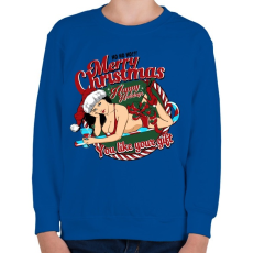 PRINTFASHION Tetszetős ajándék - Gyerek pulóver - Királykék
