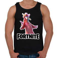 PRINTFASHION Tex Flamingo - fortnite - Férfi atléta - Fekete