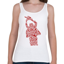 PRINTFASHION Texasi láncfűrészes - Női atléta - Fehér női trikó