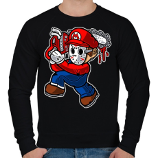 PRINTFASHION Texasi Marió - Férfi pulóver - Fekete