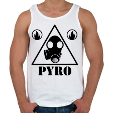 PRINTFASHION TF 2- Pyro - Férfi atléta - Fehér atléta, trikó