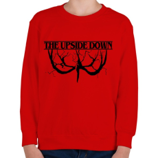 PRINTFASHION Th upside down fekete démon - Gyerek pulóver - Piros