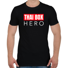 PRINTFASHION THAI BOX HERO - Férfi póló - Fekete