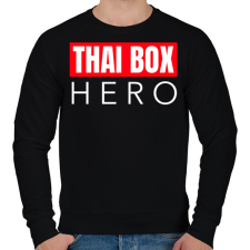 PRINTFASHION THAI BOX HERO - Férfi pulóver - Fekete férfi pulóver, kardigán