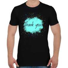PRINTFASHION Thank you - Férfi póló - Fekete