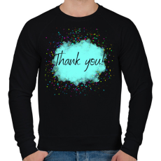 PRINTFASHION Thank you - Férfi pulóver - Fekete