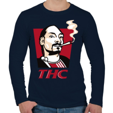 PRINTFASHION THC- Snoop - Férfi hosszú ujjú póló - Sötétkék férfi póló