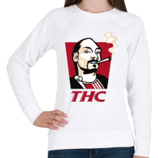 PRINTFASHION THC- Snoop - Női pulóver - Fehér női pulóver, kardigán