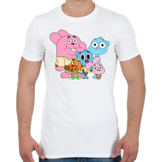 PRINTFASHION The Amazing World of Gumball - Férfi póló - Fehér