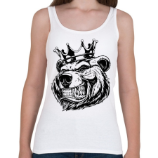 PRINTFASHION The bearking - Női atléta - Fehér női trikó