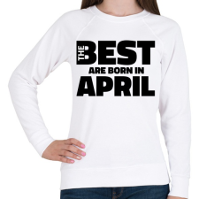 PRINTFASHION The Best are born in april - Női pulóver - Fehér női pulóver, kardigán
