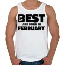 PRINTFASHION The Best are born in february - Férfi atléta - Fehér