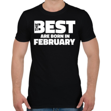 PRINTFASHION The Best are born in february - Férfi póló - Fekete