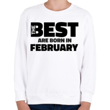 PRINTFASHION The Best are born in february - Gyerek pulóver - Fehér gyerek pulóver, kardigán