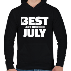 PRINTFASHION The Best are born in july - Férfi kapucnis pulóver - Fekete