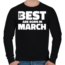 PRINTFASHION The Best are born in march - Férfi pulóver - Fekete férfi pulóver, kardigán