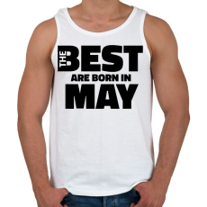 PRINTFASHION The Best are born in may - Férfi atléta - Fehér