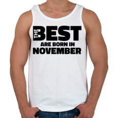 PRINTFASHION The Best are born in november - Férfi atléta - Fehér