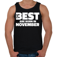 PRINTFASHION The Best are born in november - Férfi atléta - Fekete atléta, trikó