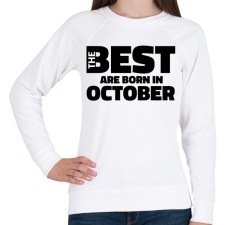 PRINTFASHION The Best are born in october - Női pulóver - Fehér női pulóver, kardigán