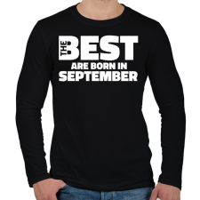PRINTFASHION The Best are born in september - Férfi hosszú ujjú póló - Fekete férfi póló