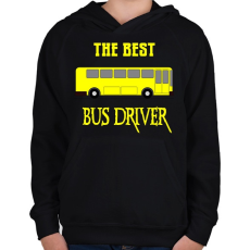 PRINTFASHION THE BEST BUS DRIVER - Gyerek kapucnis pulóver - Fekete
