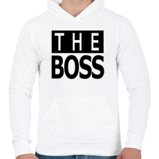 PRINTFASHION The Boss - Férfi kapucnis pulóver - Fehér