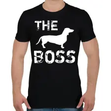 PRINTFASHION The boss - Férfi póló - Fekete férfi póló