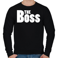 PRINTFASHION The Boss - Férfi pulóver - Fekete