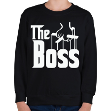 PRINTFASHION The Boss - Gyerek pulóver - Fekete gyerek pulóver, kardigán