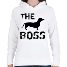 PRINTFASHION The boss - Női kapucnis pulóver - Fehér