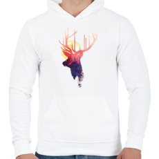 PRINTFASHION The burning sun - Férfi kapucnis pulóver - Fehér
