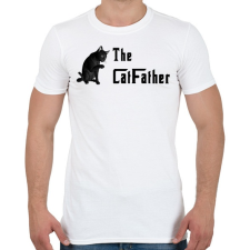 PRINTFASHION the catfather - Férfi póló - Fehér férfi póló