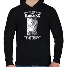 PRINTFASHION The darkness - Férfi kapucnis pulóver - Fekete